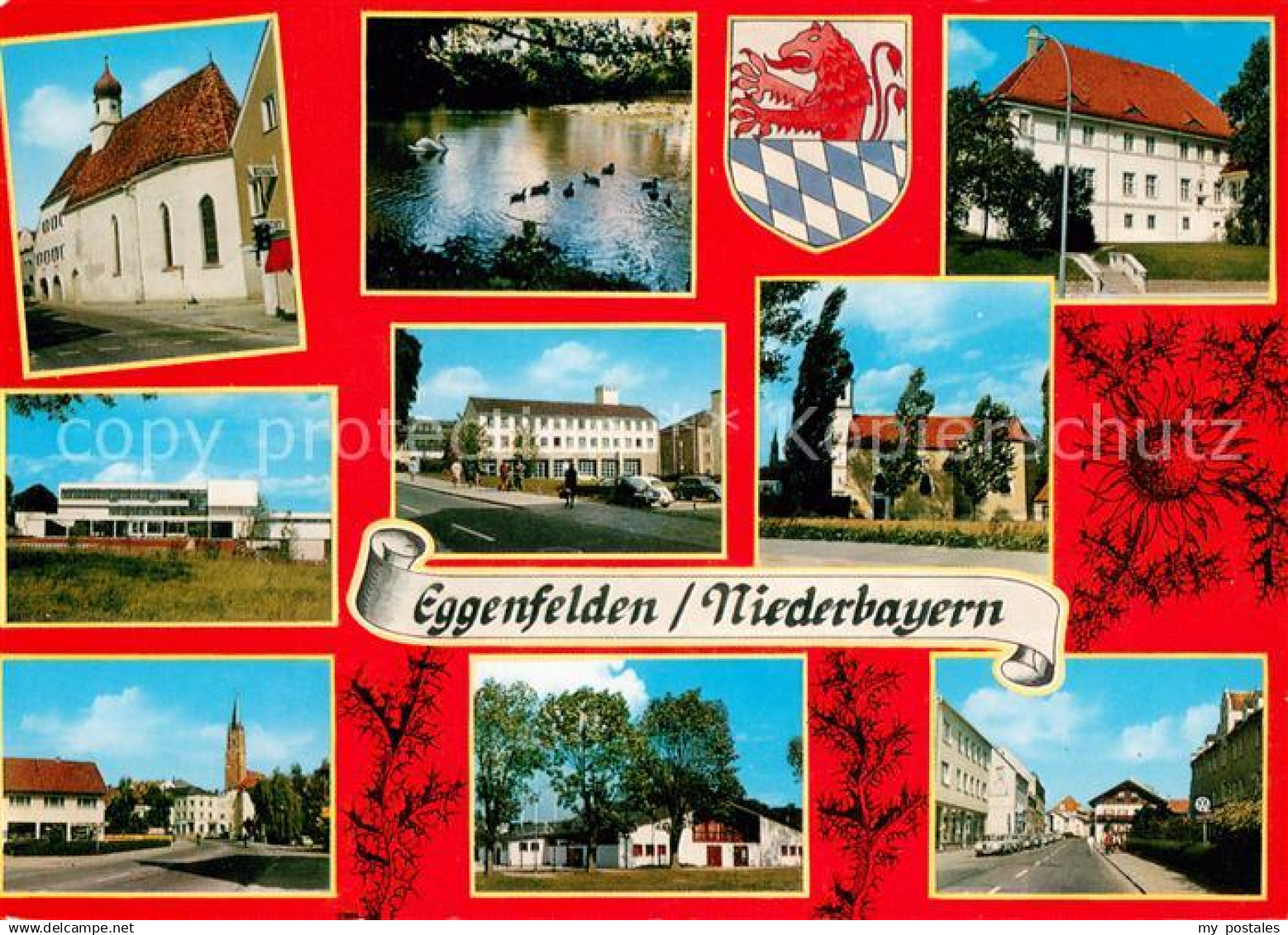 73671345 Eggenfelden Kirche Schwanenteich Schloss Teilansichten