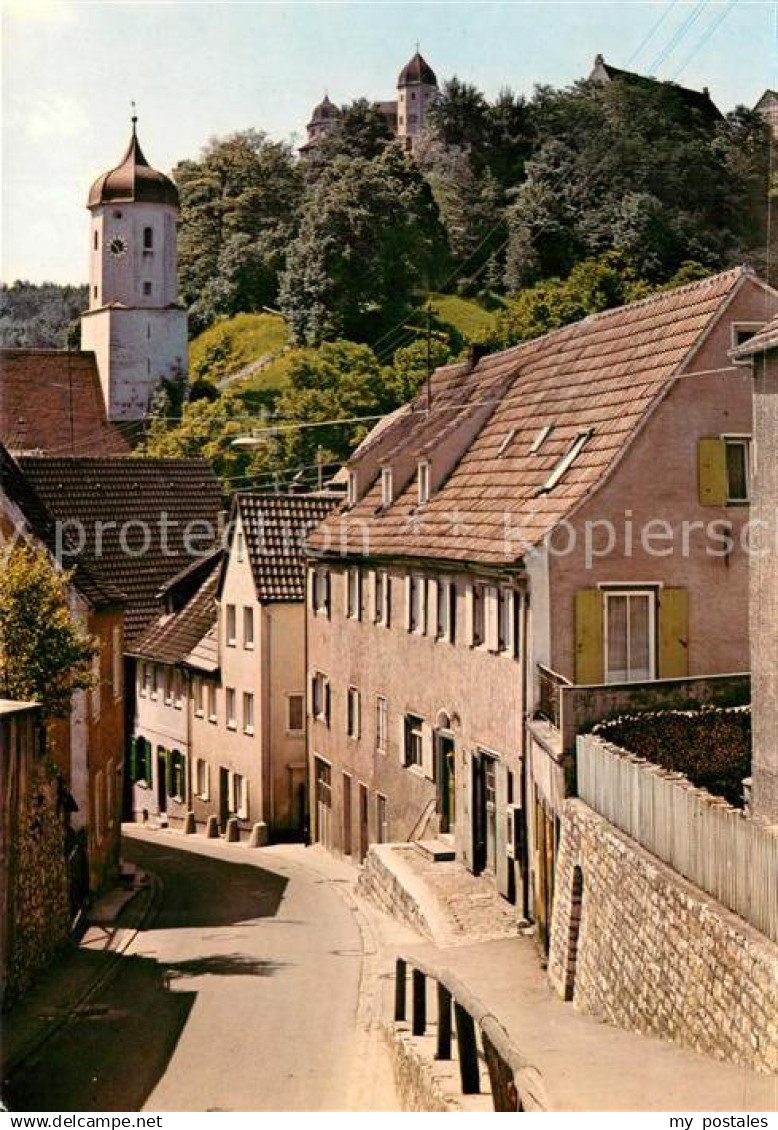 73672218 Harburg Schwaben Ortsmotiv mit Kirche Burg Harburg