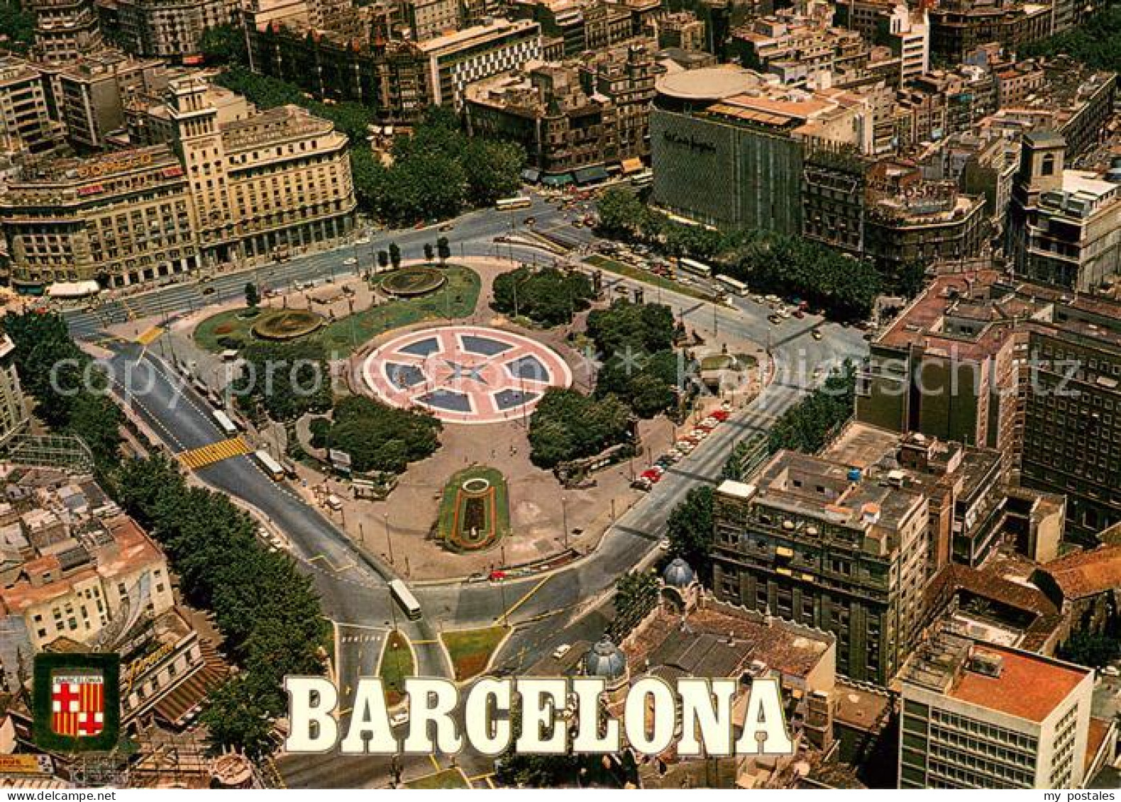 73682755 Barcelona Cataluna Plaza Cataluna Vista aerea Barcelona Cataluna