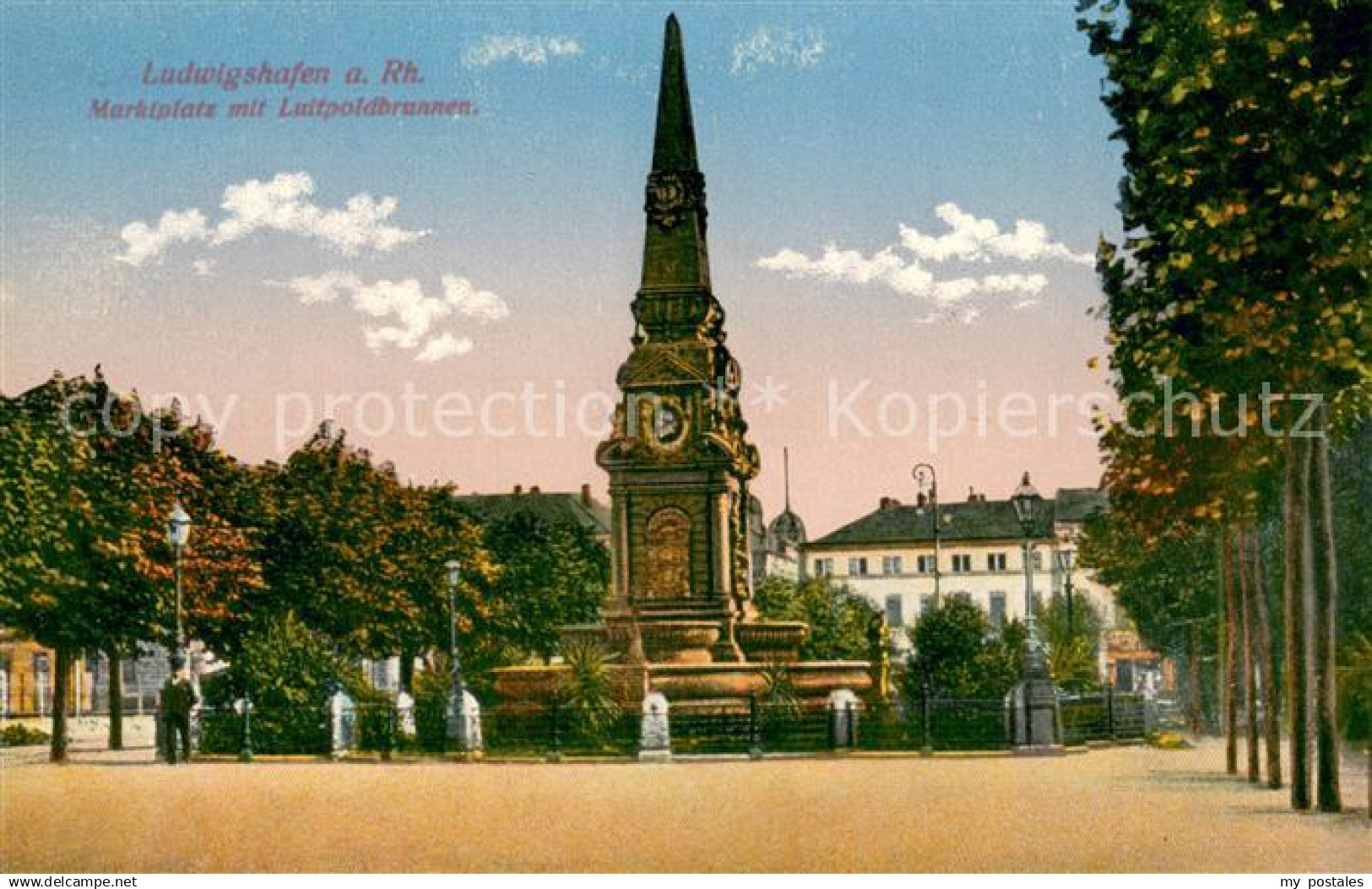 73694630 Ludwigshafen Rhein Marktplatz mit Luitpoldbrunnen Ludwigshafen Rhein