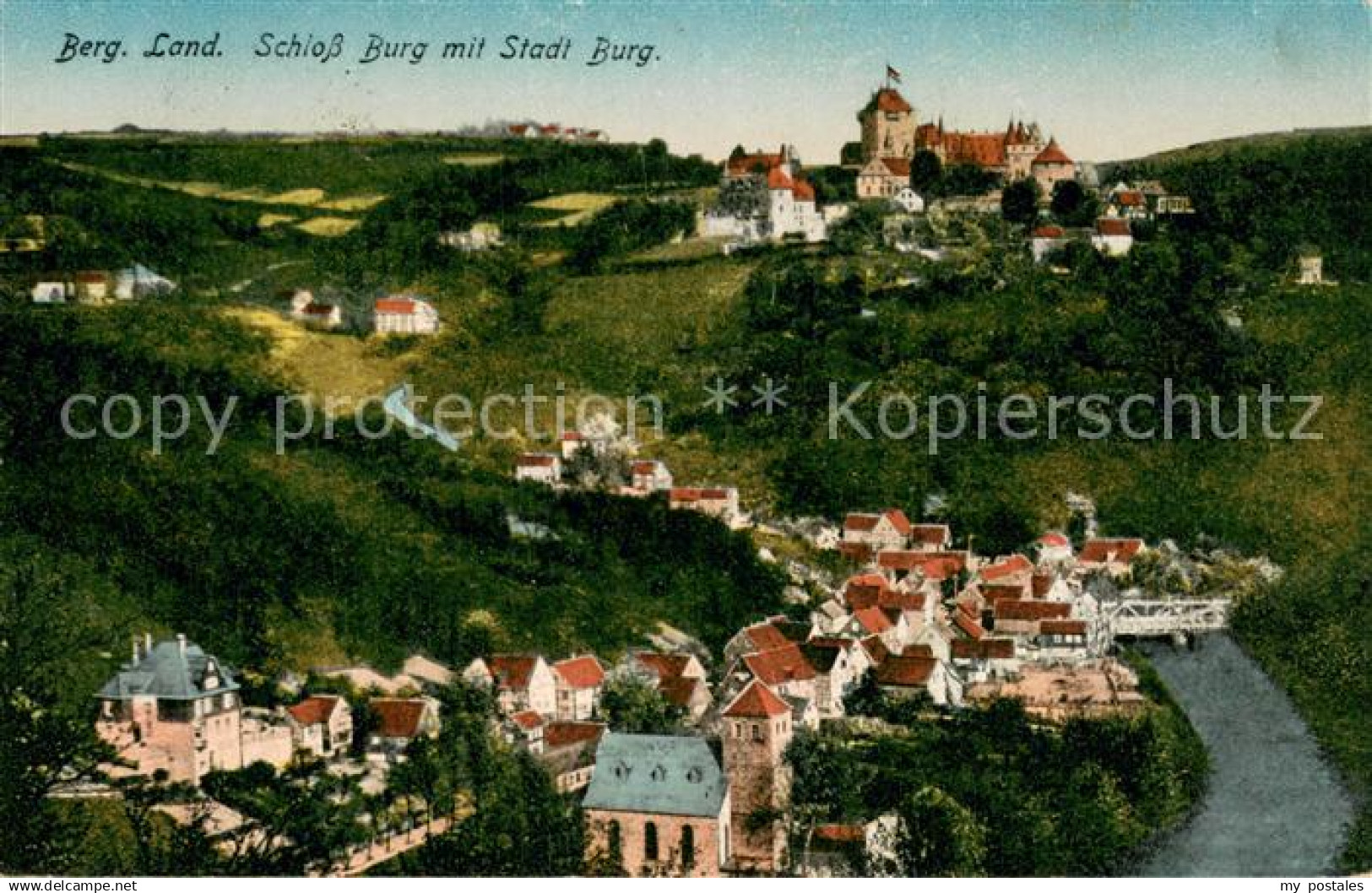 73695621 Schloss Burg Wupper Gesamtansicht Bergisch Land Stadt Burg Schloss Burg