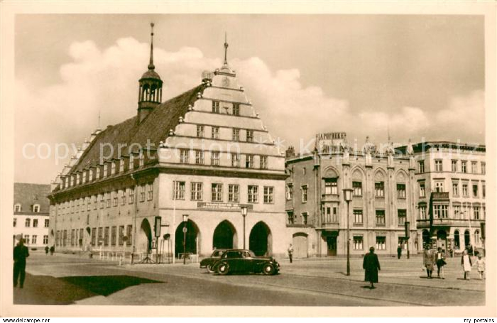 73695908 Greifswald Rathaus Apotheke Automobil Greifswald