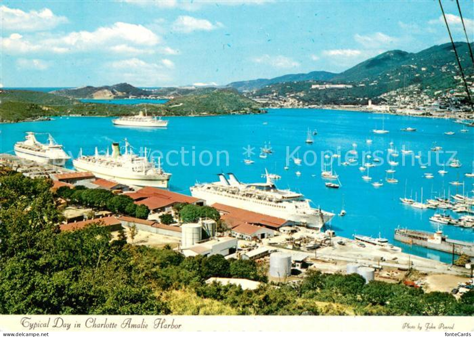 73719210 Charlotte Amalie Harbour Air view Charlotte Amalie