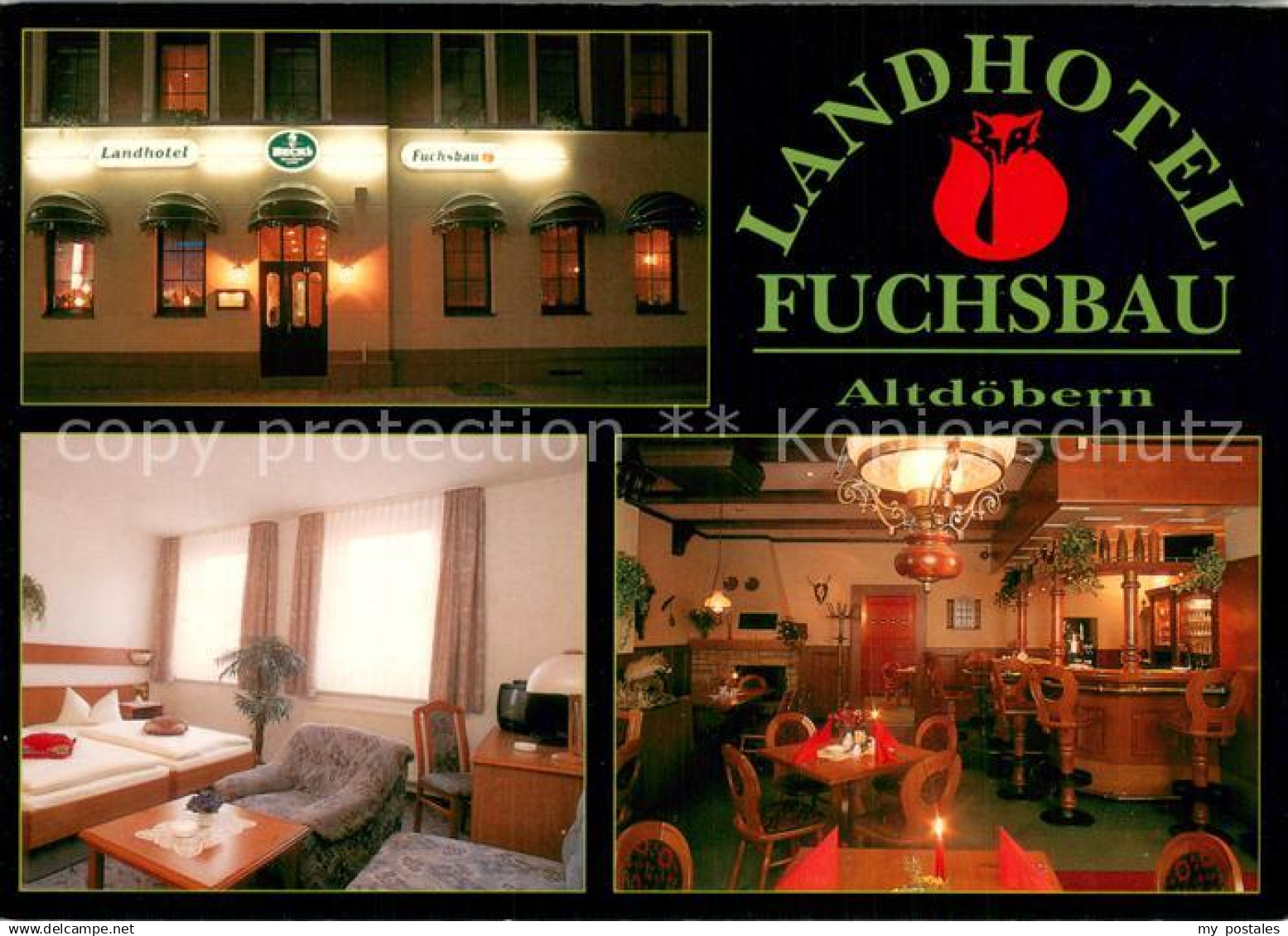 73754842 Altdoebern Landhotel Fuchsbau Zimmer Gaststube Bar