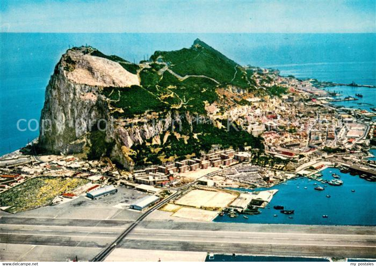 73761659 Gibraltar Aerial view of Rock of Gibraltar