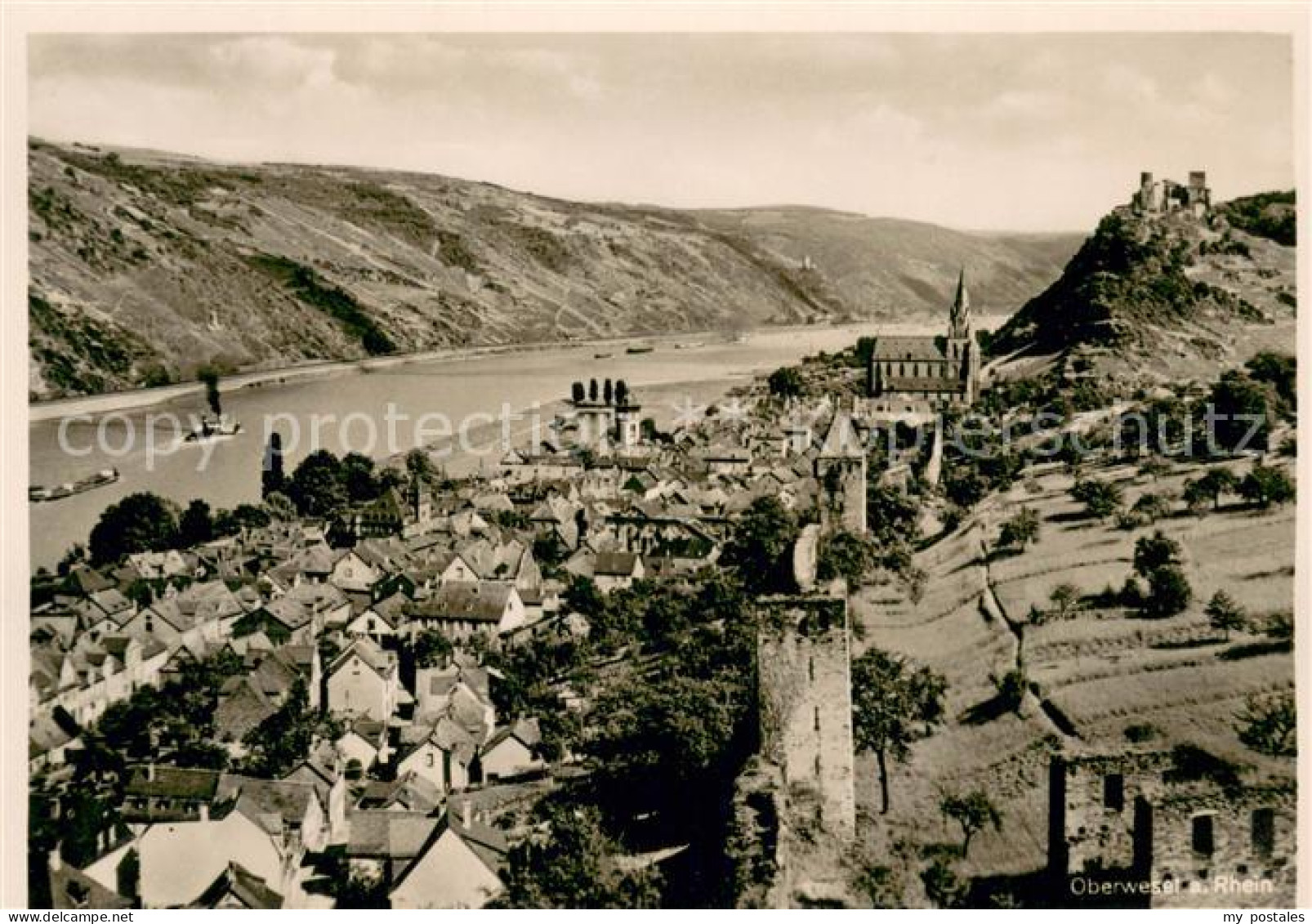 73768872 Oberwesel Rhein Panorama Oberwesel Rhein