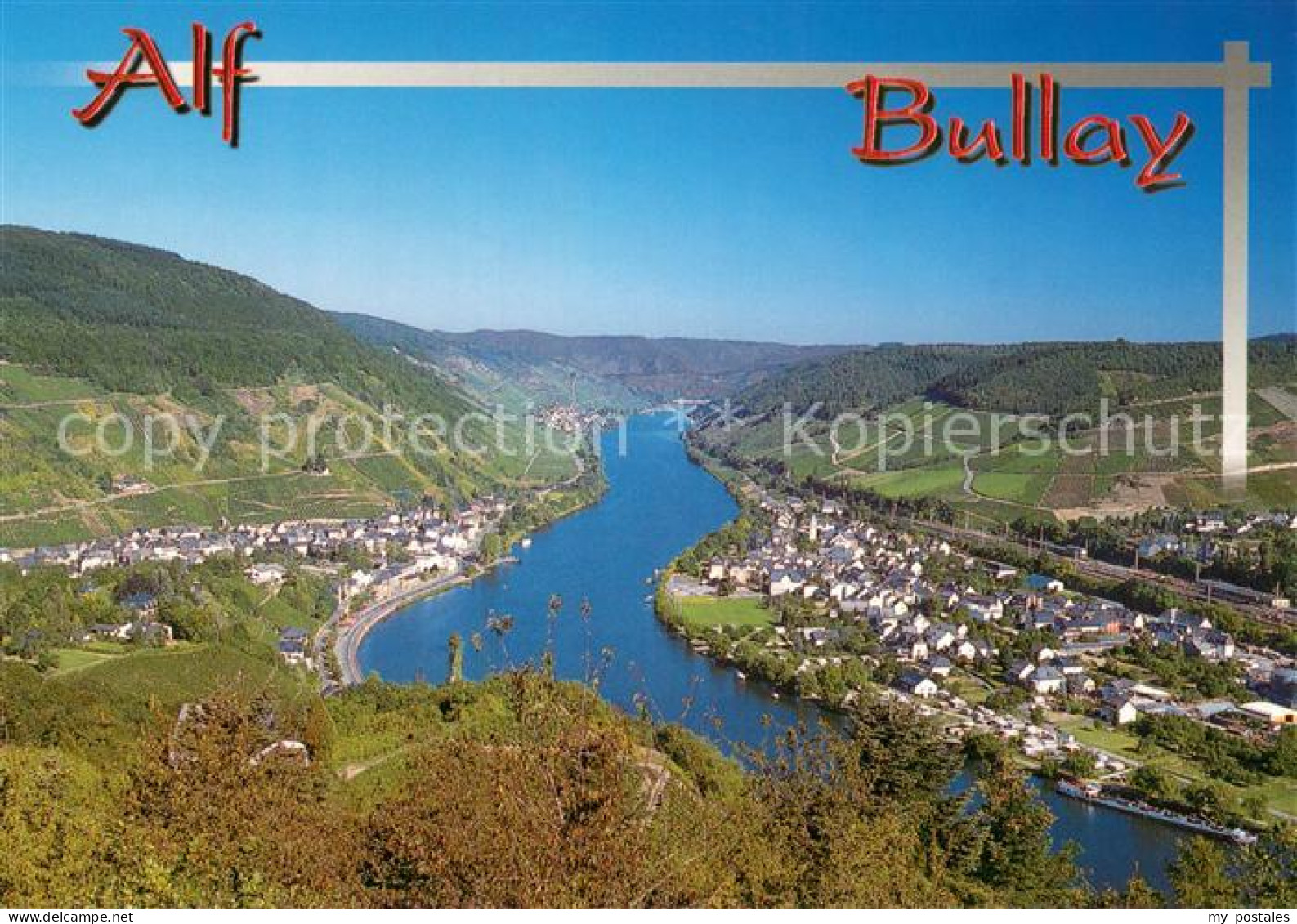 73776100 Alf Bullay Mosel Fliegeraufnahme Alf Bullay Mosel