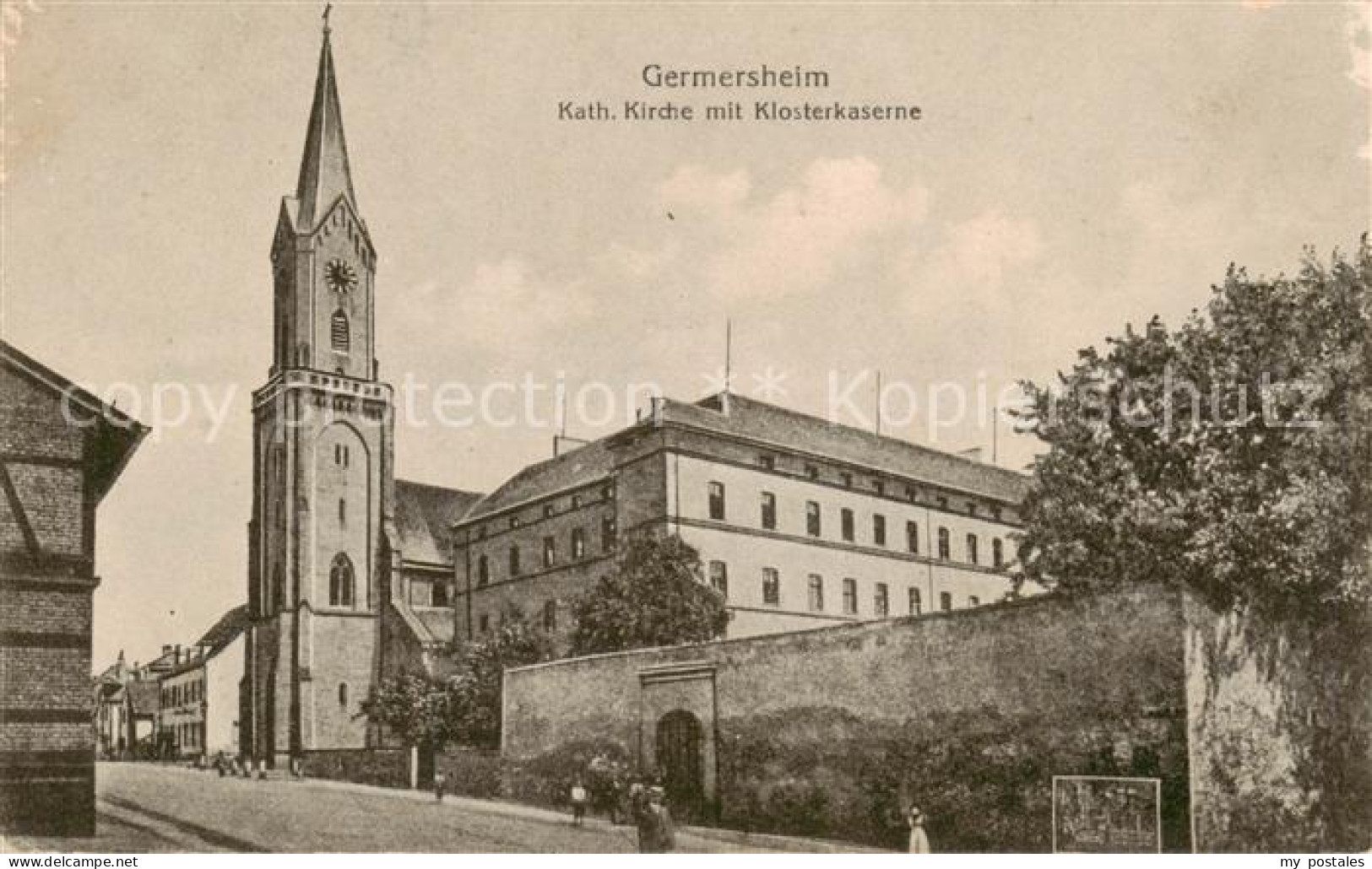 73803503 Germersheim Kath Kirche mit Klosterkaserne Germersheim