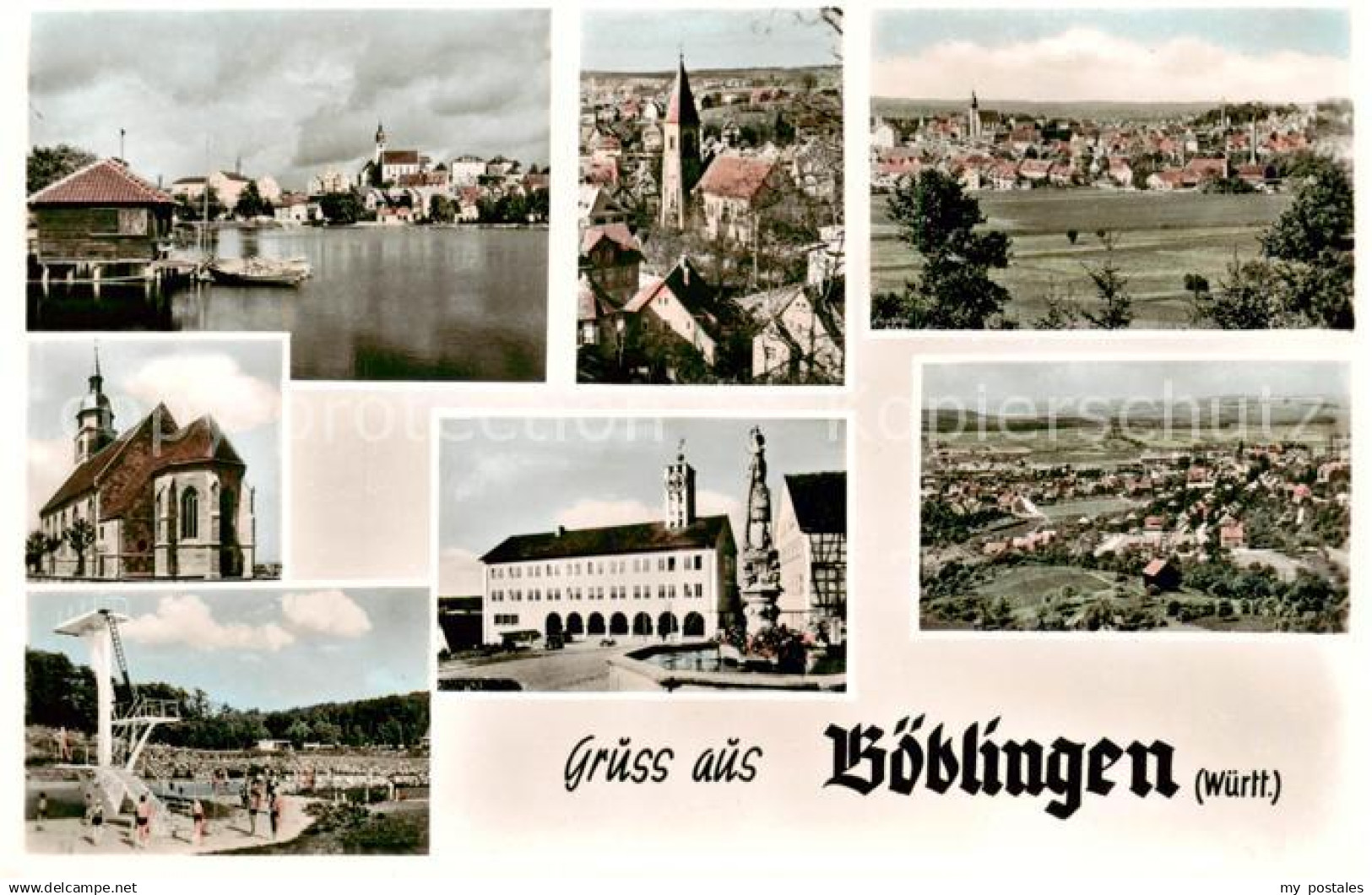 73830263 Boeblingen Teilansichten Kirchen Panorama Schwimmbad