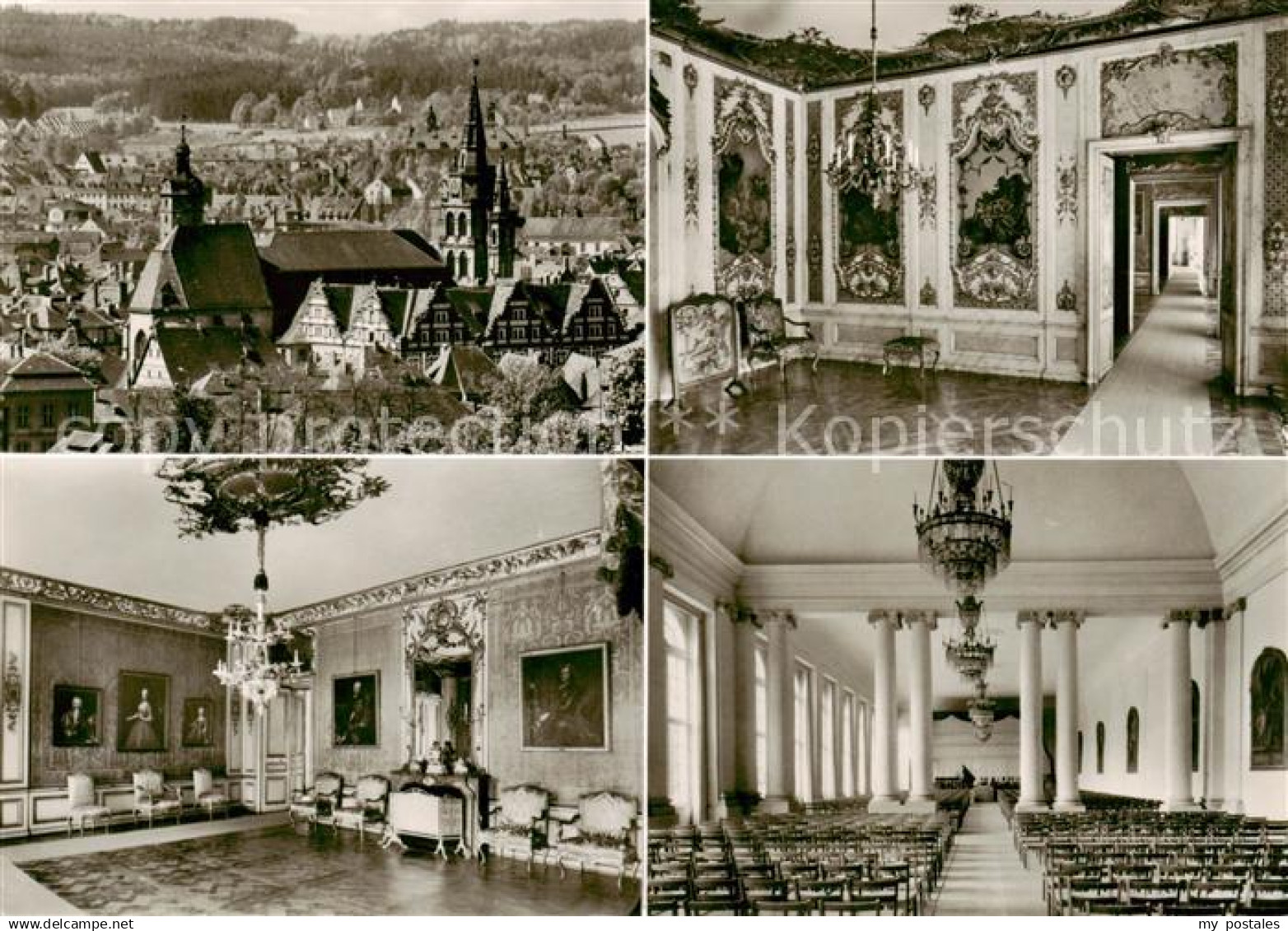 73835441 Ansbach Mittelfranken Residenz Ansbach Marmorkabinett Hofgarten Saal in