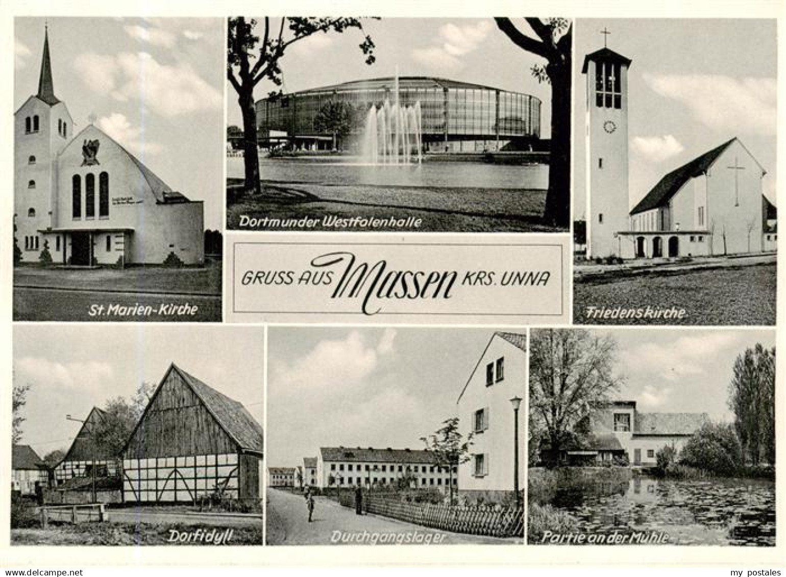 73891628 Massen Unna St Marien Kirche Dortmunder Westfalenhalle Friedenskirche D