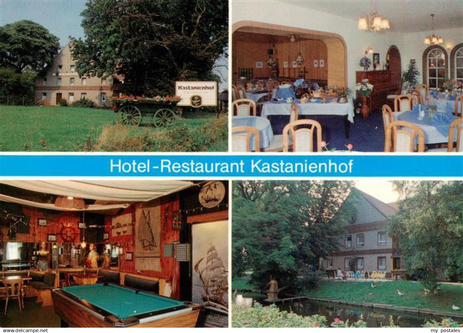 73930100 Krummhoern Hotel Restaurant Kastanienhof Gastraeume Billardzimmer Park