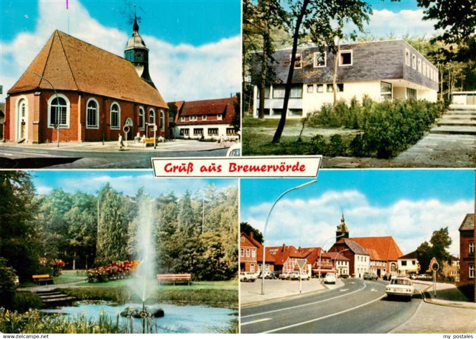 73933427 Bremervoerde Kirche Parkanlagen Ortsmotiv