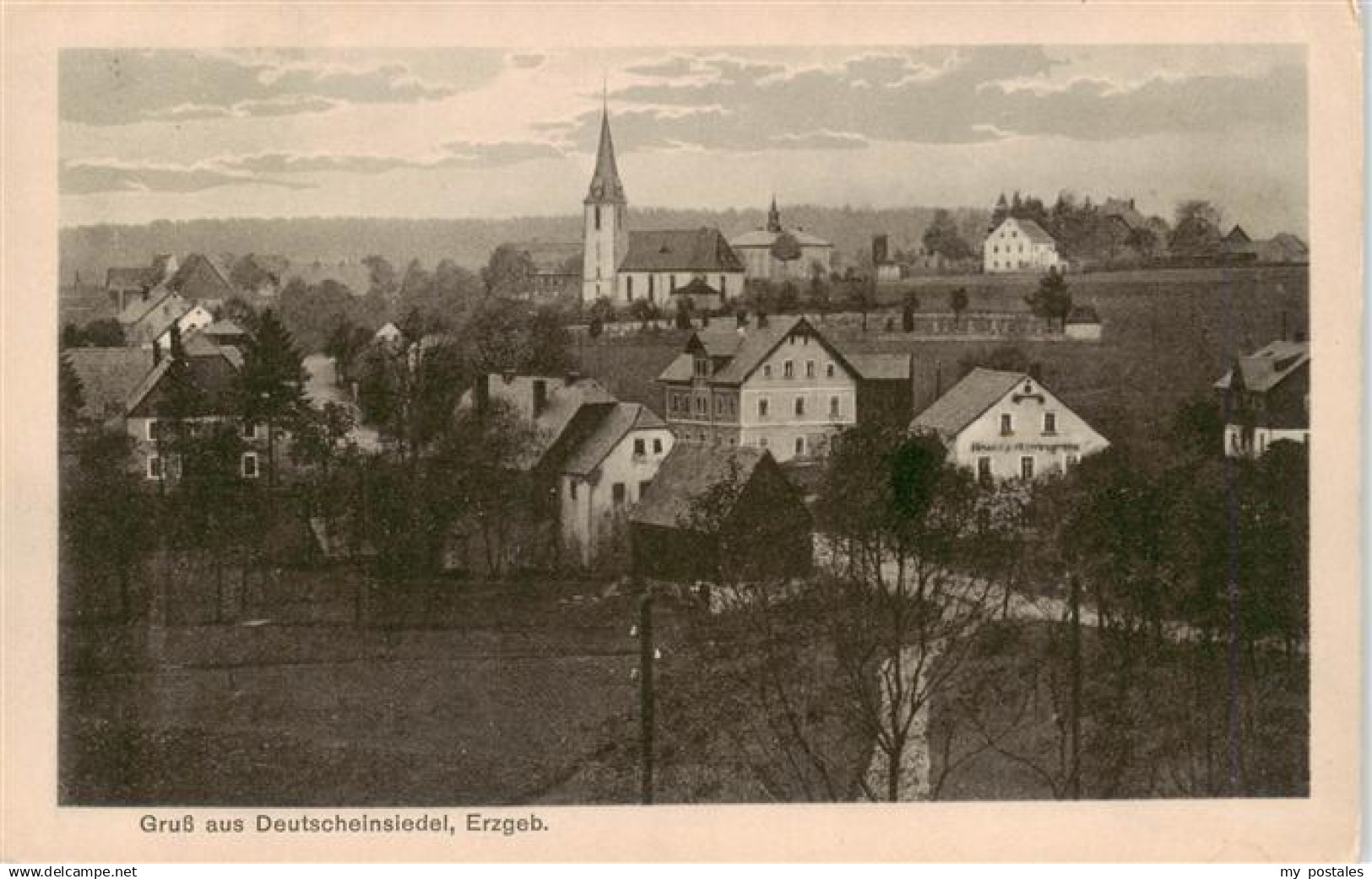 73939115 Deutscheinsiedel Deutschneudorf Ortsansicht mit Kirche