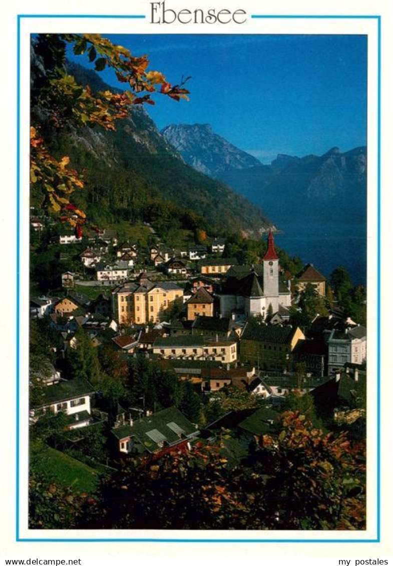 73945008 Ebensee Oberoesterreich AT Panorama Blick vom Kalvarienberg im Hintergr