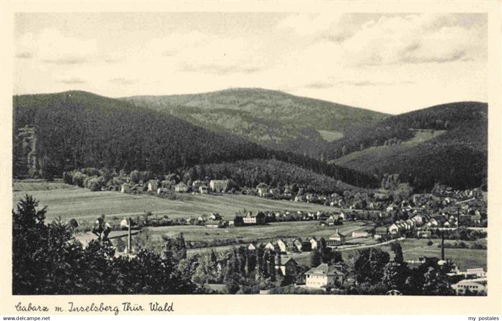 73993778 Tabarz Bad Tabarz mit Inselsberg Panorama