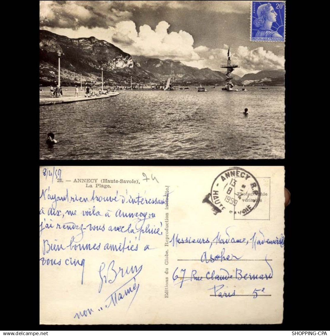 74 - Annecy - La Plage - CPSM