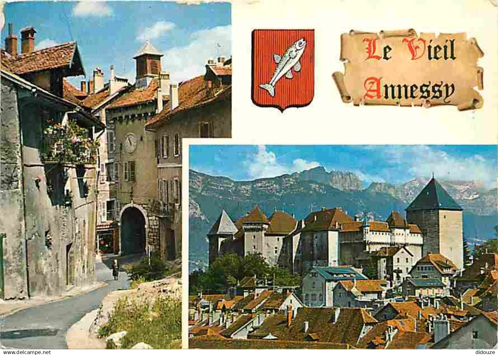 74 - Annecy - Le vieil Annecy - Multivues - Blasons - Flamme Postale - CPM - Voir Scans Recto-Verso