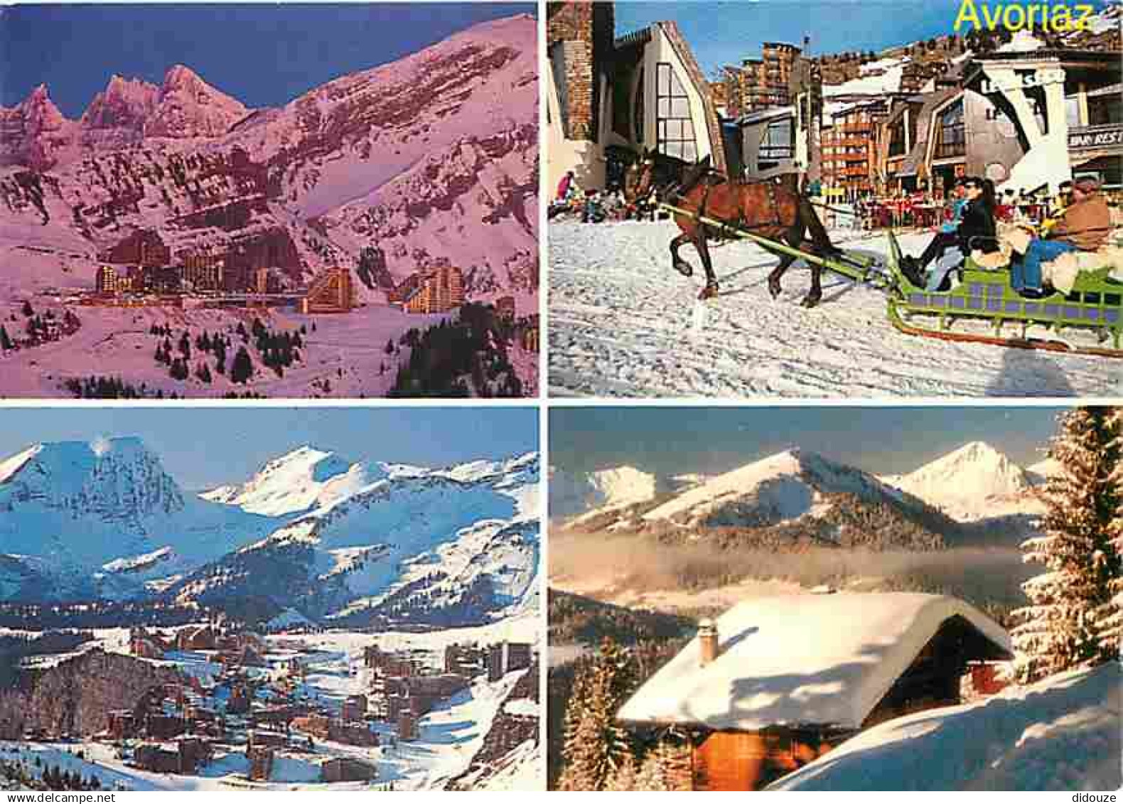 74 - Avoriaz - Multivues - Chevaux - Traineau - Hiver - Neige - CPM - Voir Scans Recto-Verso