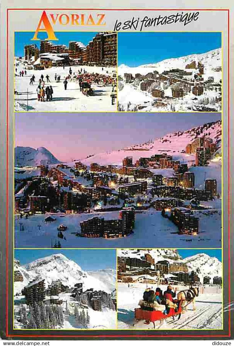 74 - Avoriaz - Multivues - Hiver - Neige - Chevaux - Traineau - CPM - Voir Scans Recto-Verso