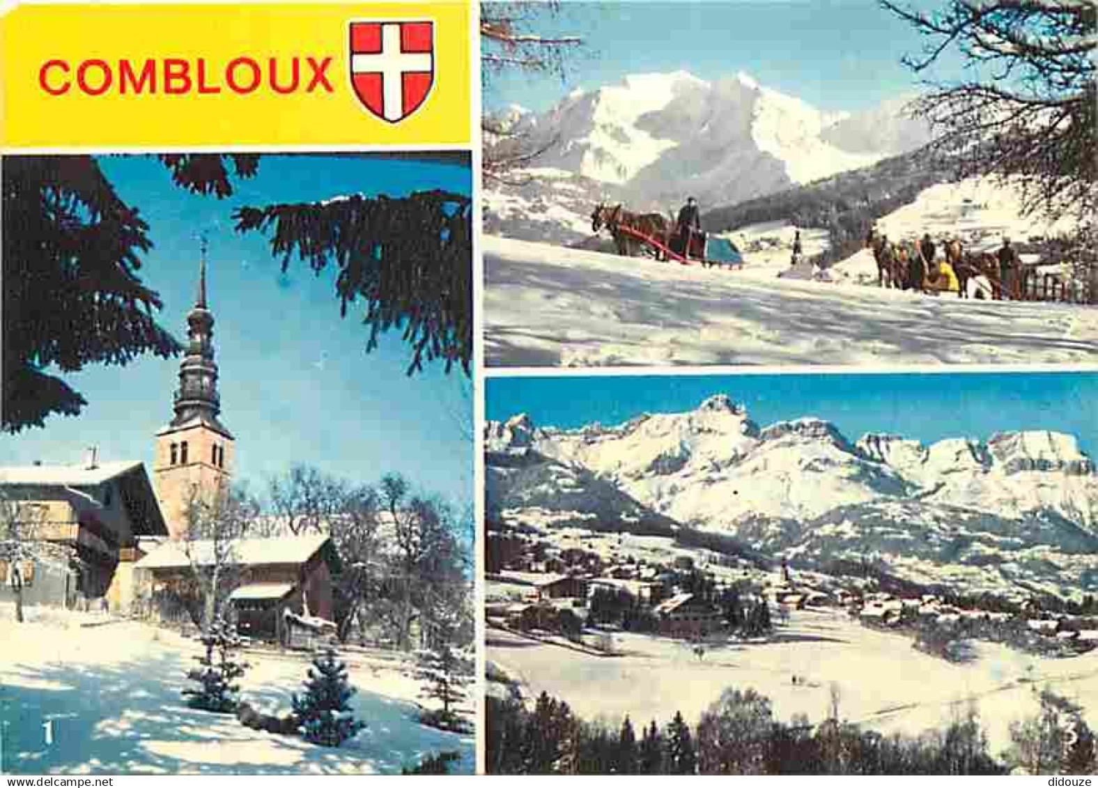 74 - Combloux - Multivues - Chevaux - Traineau - Hiver - Neige - CPM - Voir Scans Recto-Verso