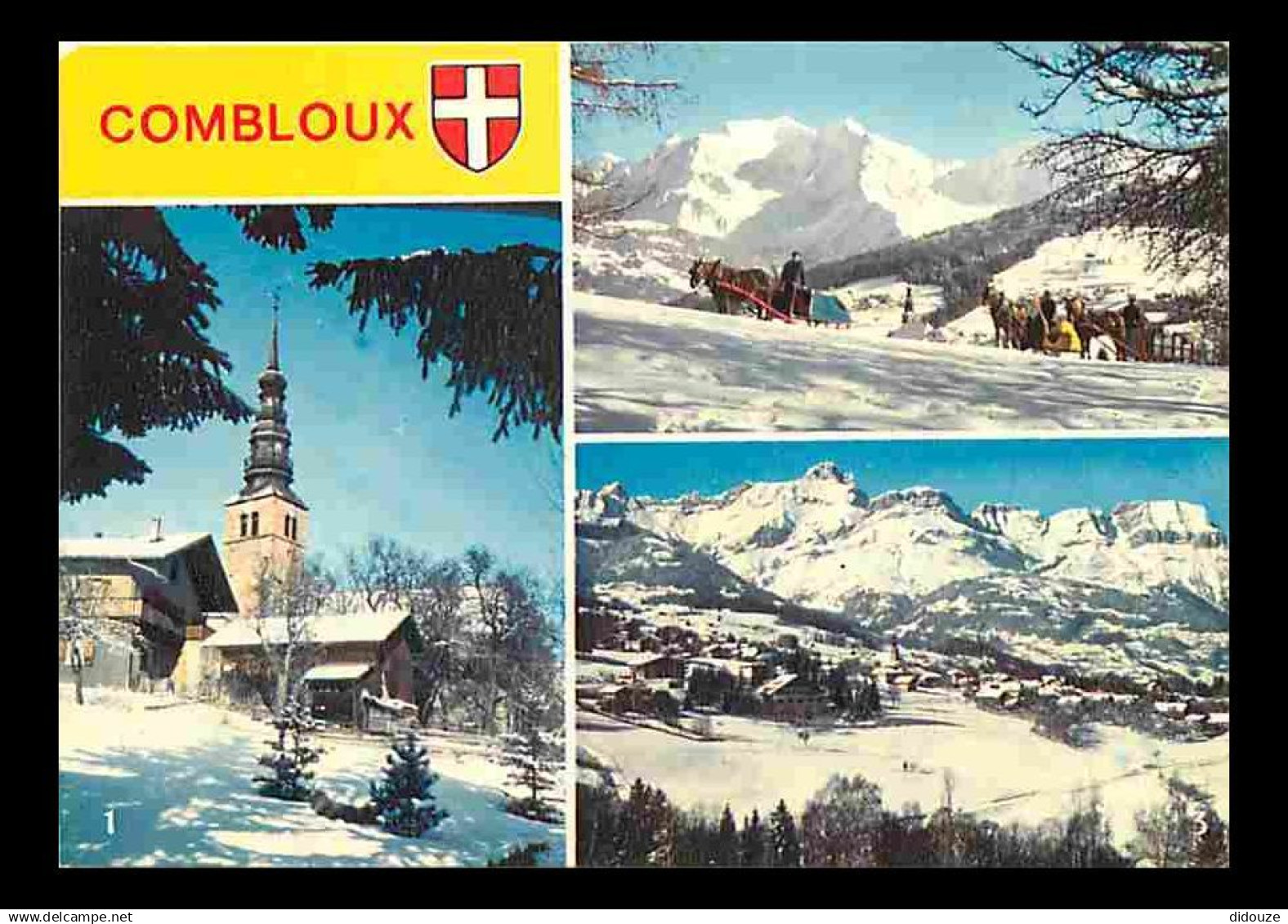 74 - Combloux - Multivues - Chevaux - Traineau - Hiver - Neige - CPM - Voir Scans Recto-Verso