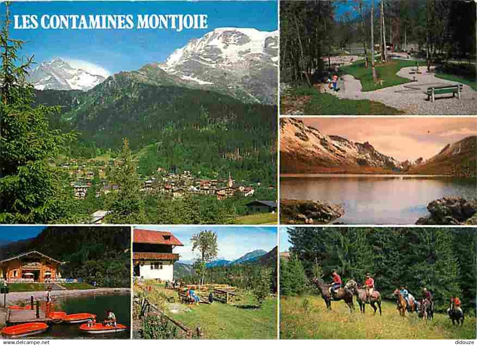 74 - Les Contamines Montjoie - Multivues - Chevaux - CPM - Voir Scans Recto-Verso