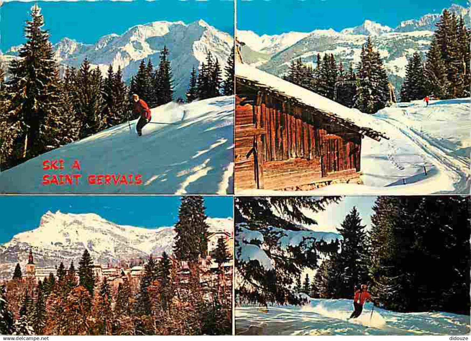 74 - Saint Gervais les Bains - Multivues - Chalets - Skieurs - CPM - Voir Scans Recto-Verso