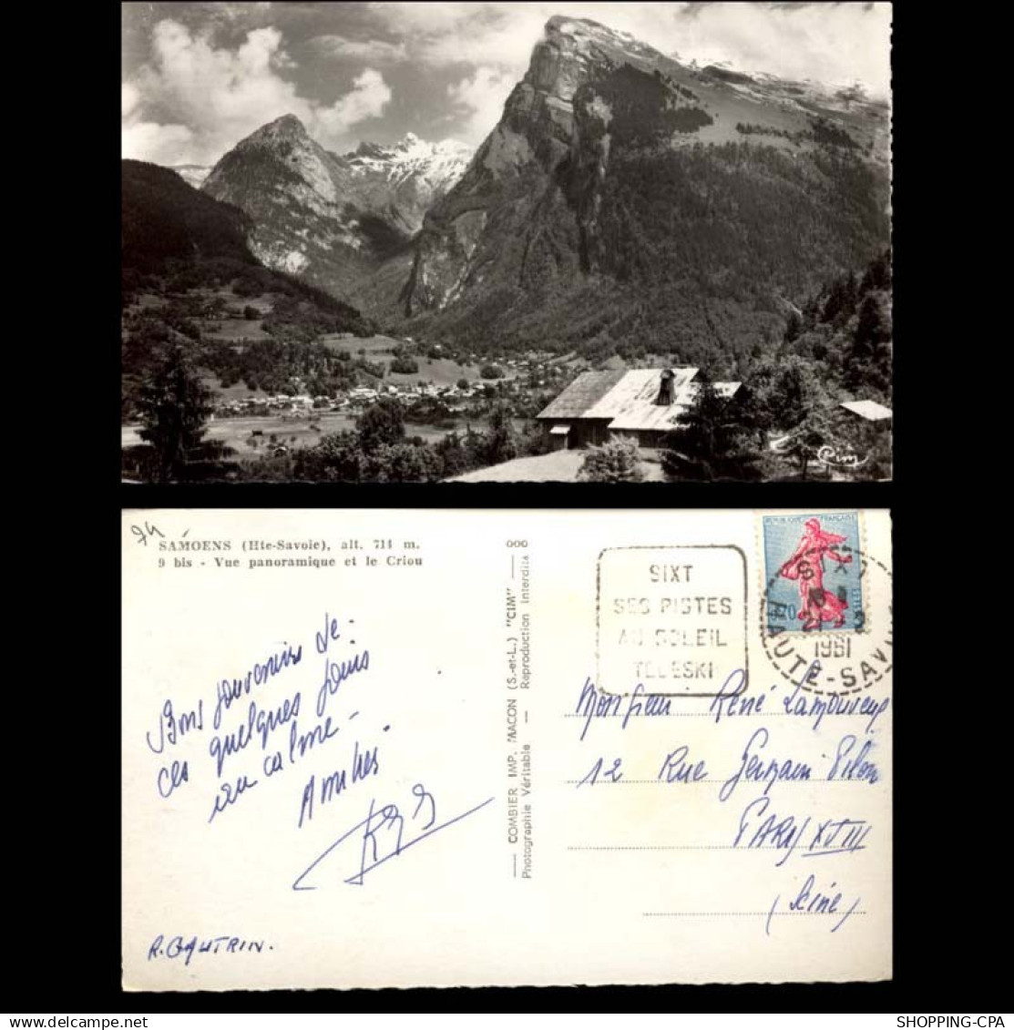 74 - Samoens - Vue panoramique et le Criou