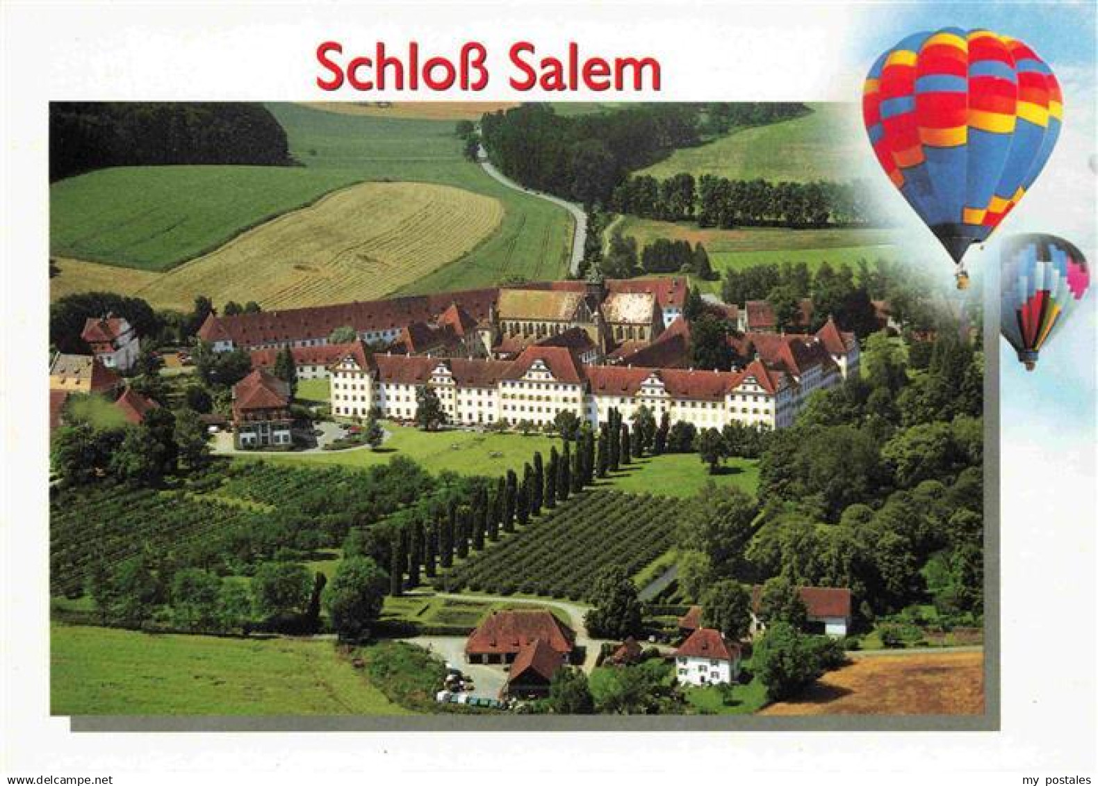 74001482 Salem  Baden Schloss Salem Fliegeraufnahme