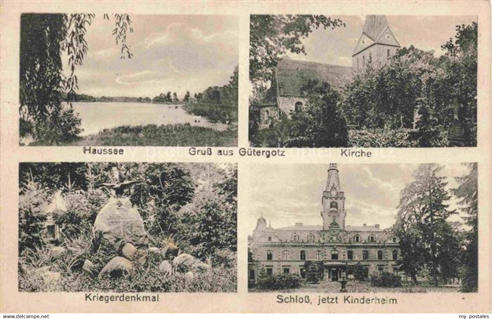 74024372 Guetergotz Gueterfelde Stahnsdorf Potsdam Haussee Kirche Kriegerdenkmal