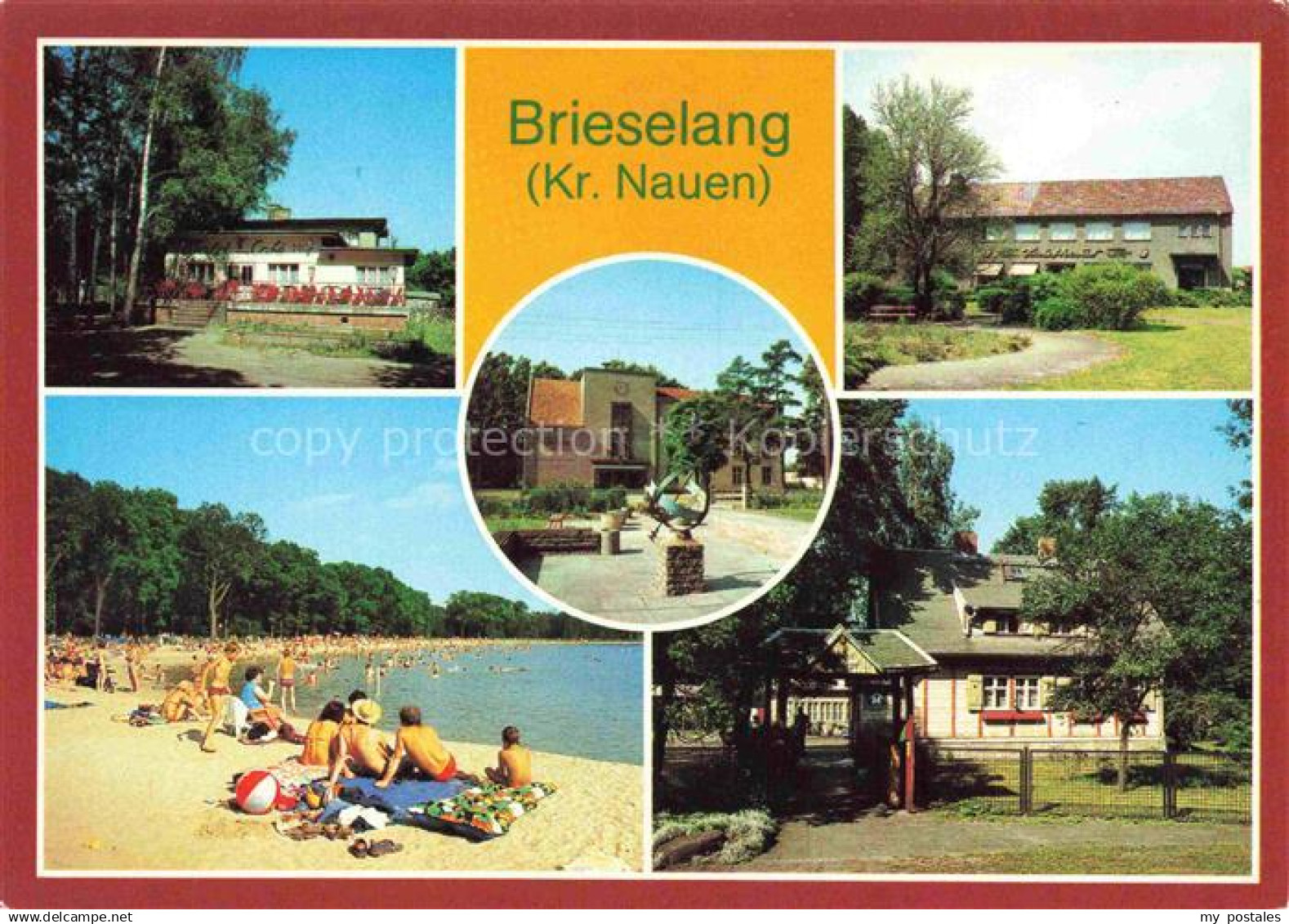 74027528 Brieselang Waldcafé Kaufhaus Partie am See Polytechnische Oberschule Ju