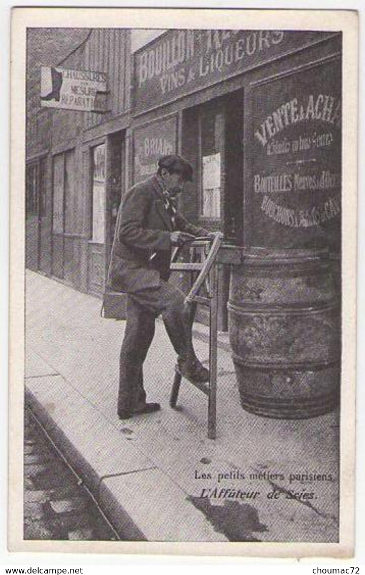 (75) 149, Paris Petits Métiers, Les Petits métier parisiens, L'Affuteur de Scies (Au bon Marché Le Mans), non voyagée, T