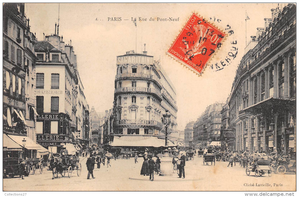 75-PARIS 01- LA RUE DU PONT NEUF