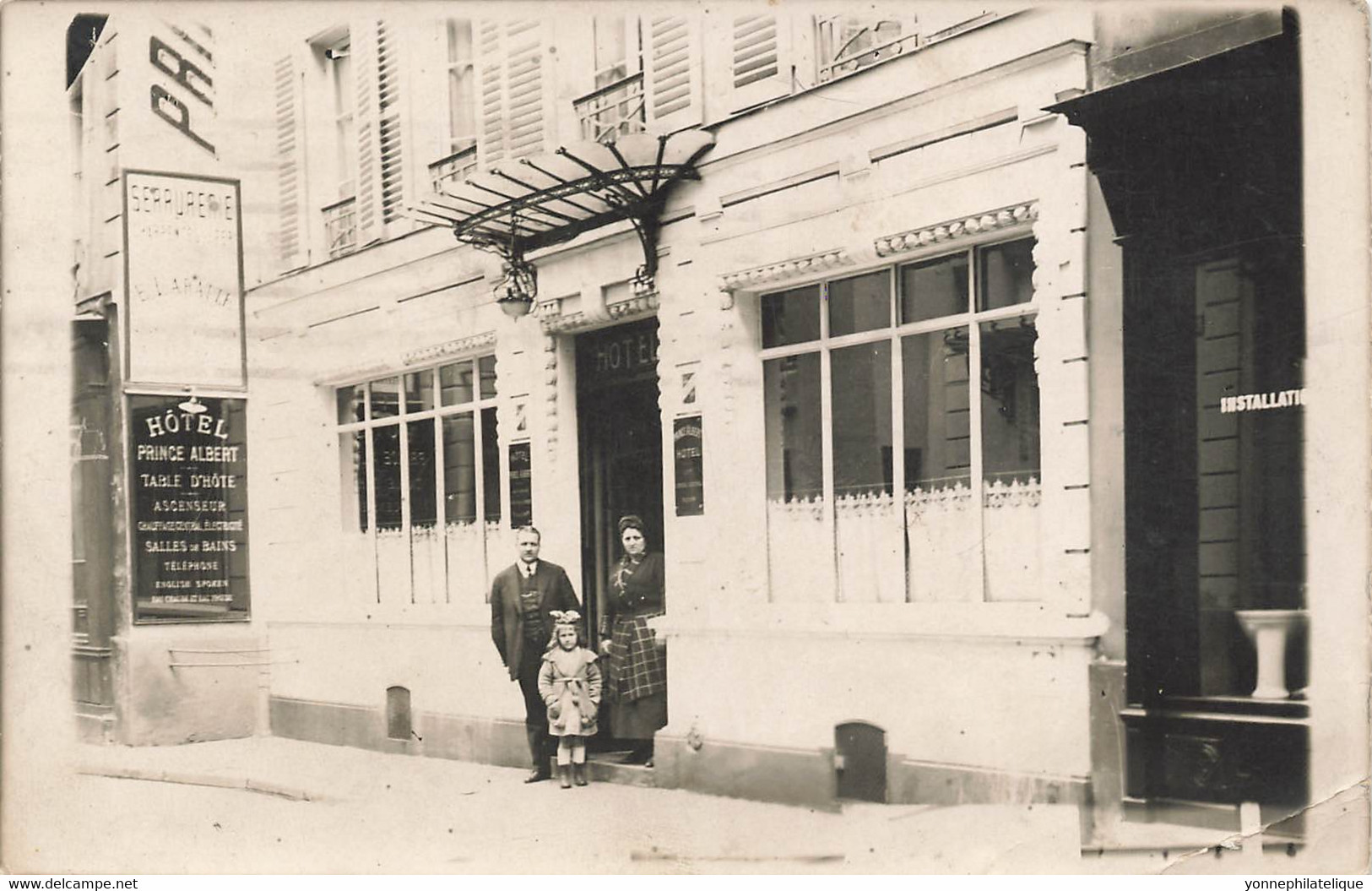 75 - PARIS 75001 - CARTE PHOTO - Hôtel Prince ALBERT 5 rue St-Hyacinthe - superbe - 101011