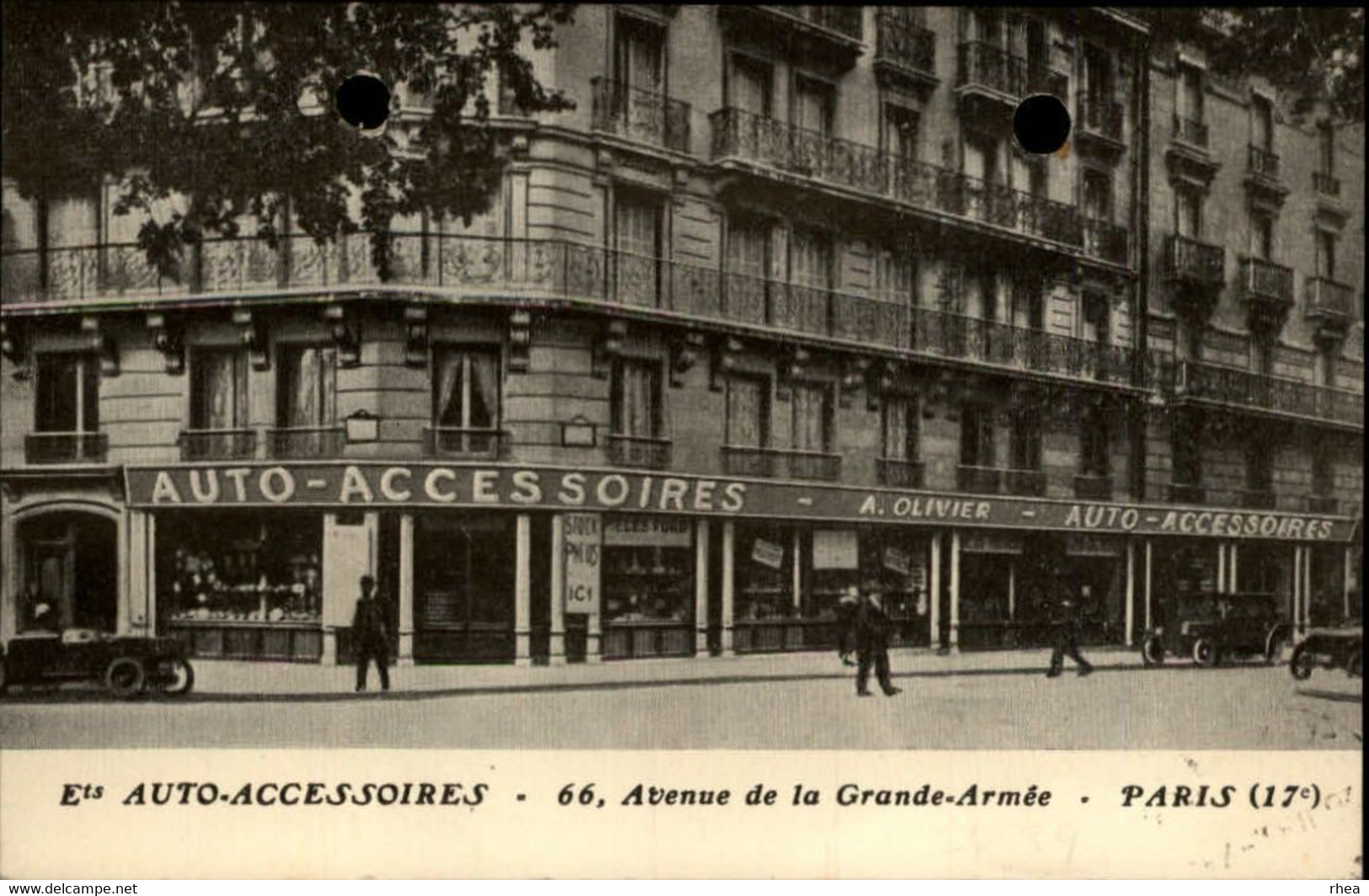 75 - PARIS - arrondissement 17 - carte pub - magasin accessoires automobiles