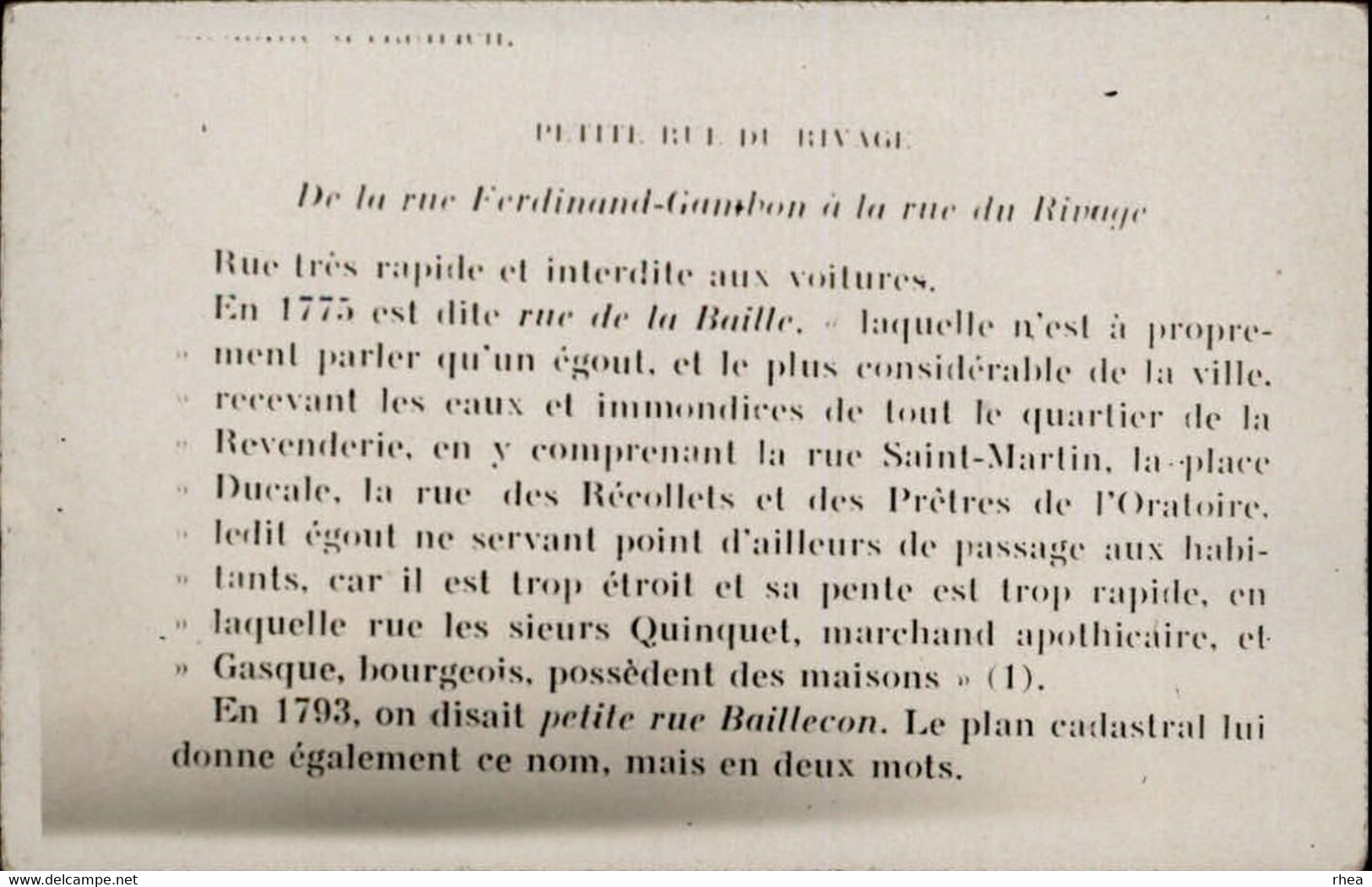 75 - PARIS - arrondissement 20 - petite rue du Rivage