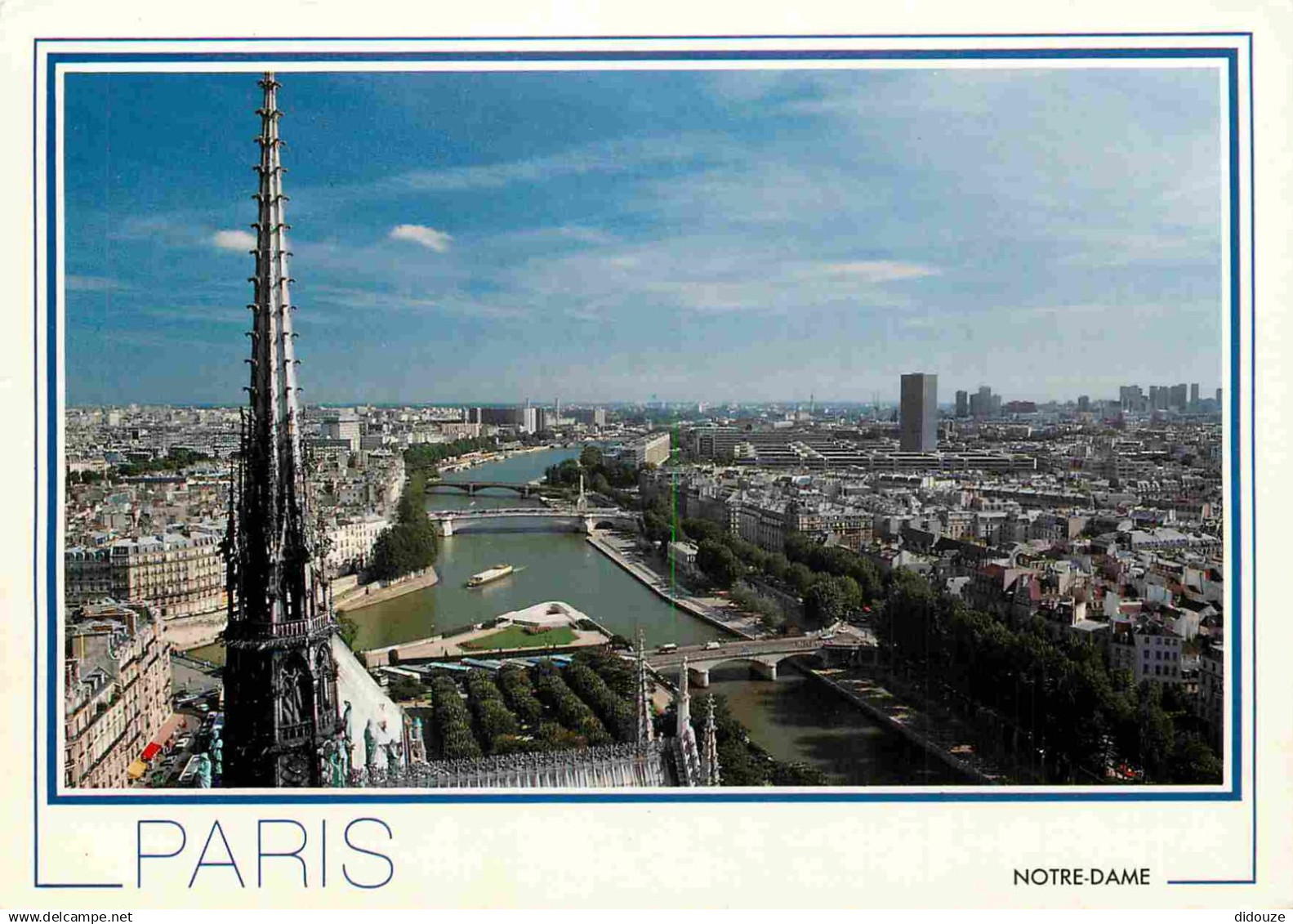 75 - Paris - Cathédrale Notre Dame - Panorama sur la Seine vu de la flèche de Notre-Dame - CPM - Voir Scans Recto-Verso