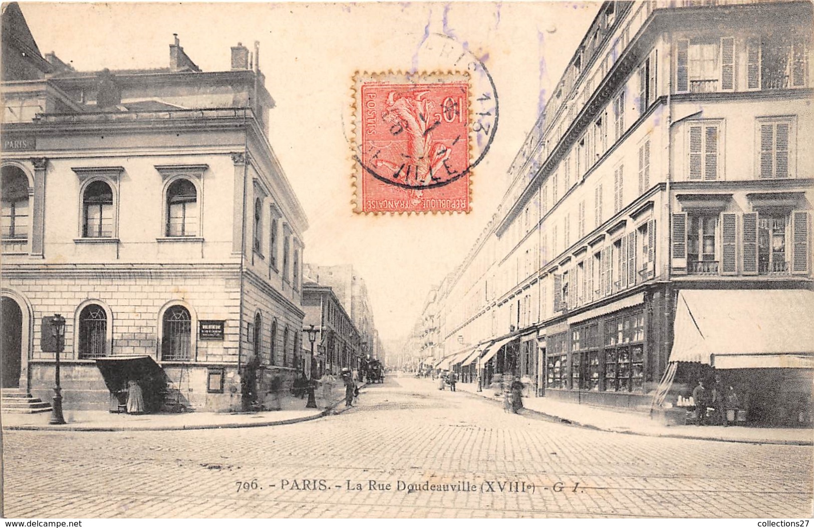 75-PARIS18- LA RUE DOUDEAUVILLE