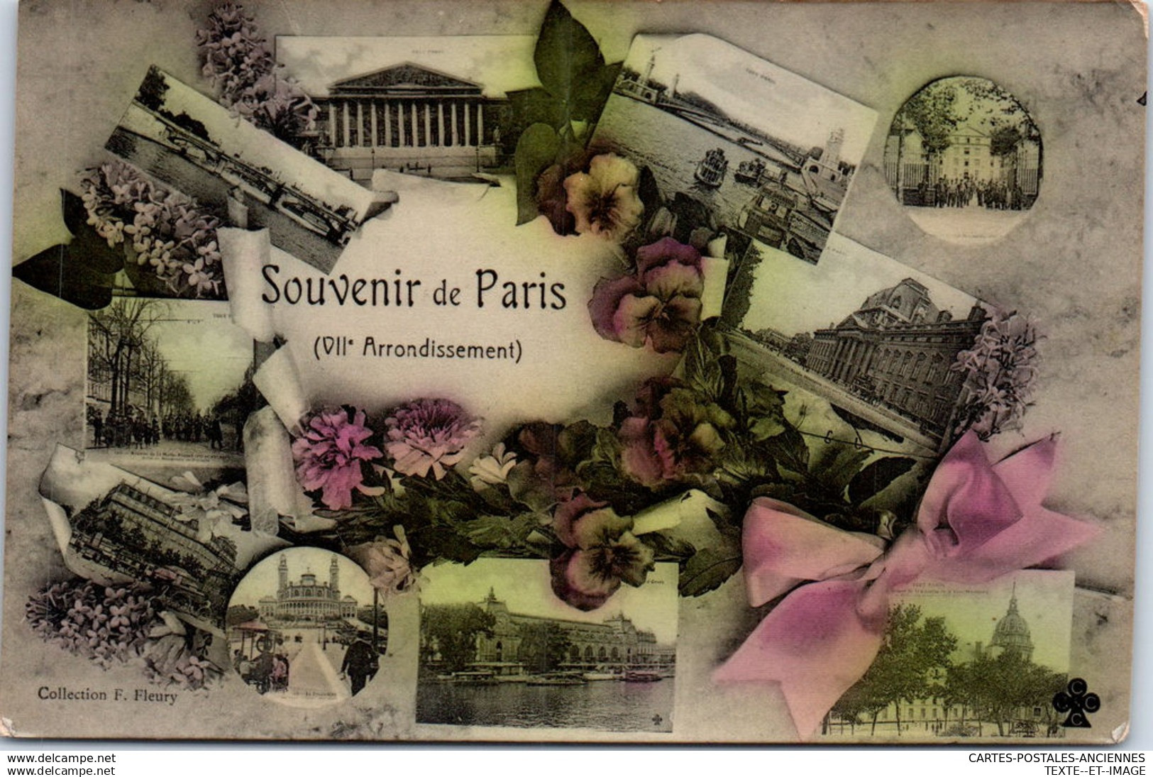 75007 PARIS - carte souvenir du 07eme arrondissement