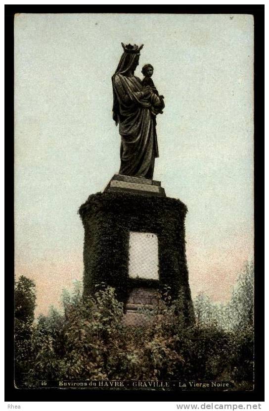 76 Graville Le Havre vierge noire statue D76D C76351C RH096818