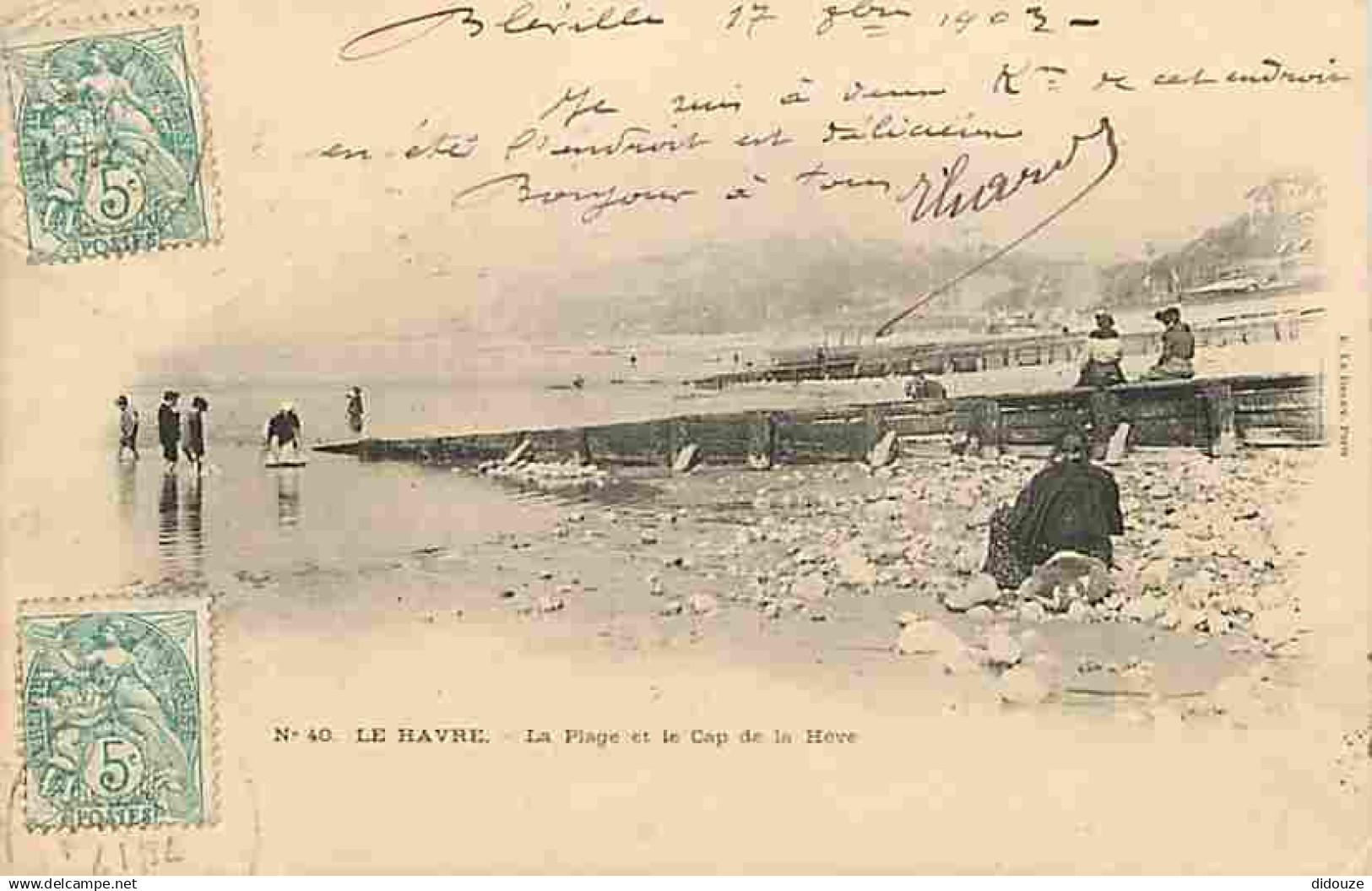 76 - Le Havre - La Plage et le Cap de la Heve - Animée - CPA - Voir Scans Recto-Verso