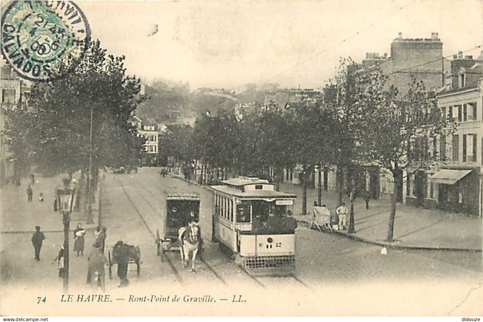 76 - Le Havre - Ront Pont de Graville - Animée - Tramway - Oblitération ronde de 1906 - CPA - Voir Scans Recto-Verso