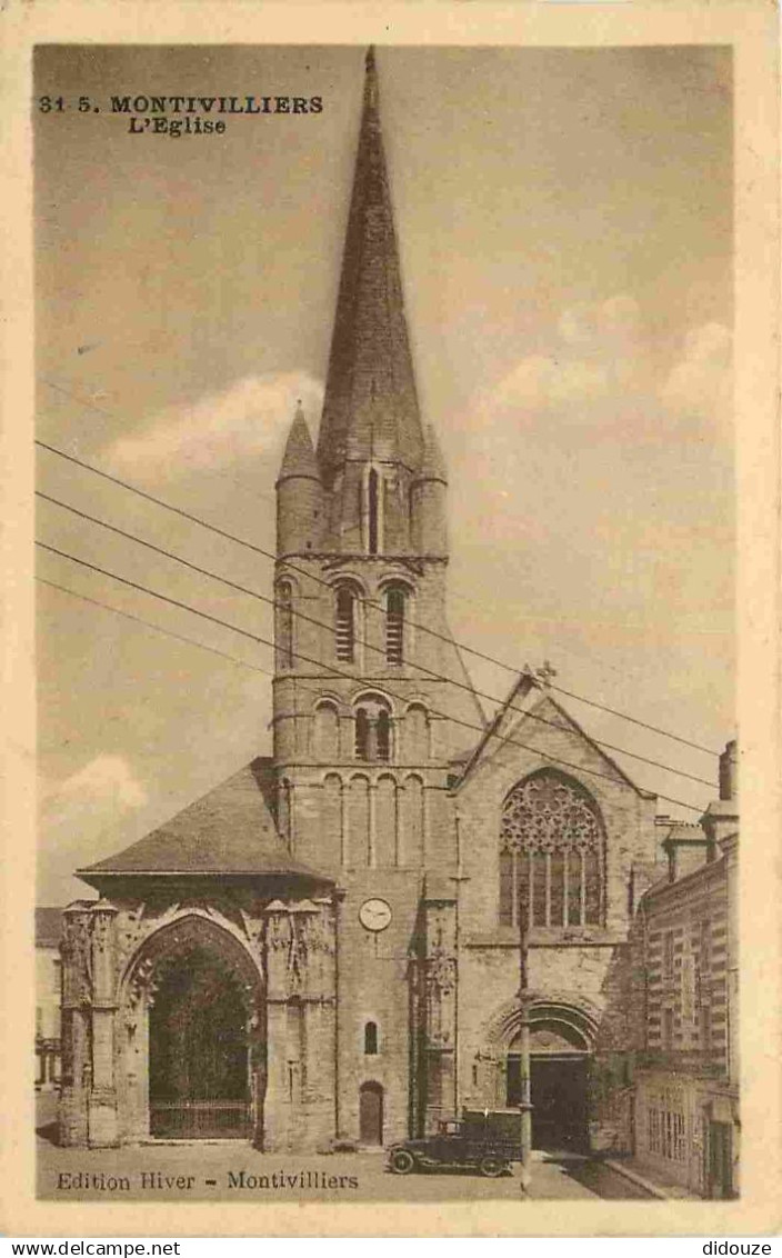 76 - Montivilliers - L'Eglise - CPA - Oblitération ronde de 1935 - Voir Scans Recto-Verso