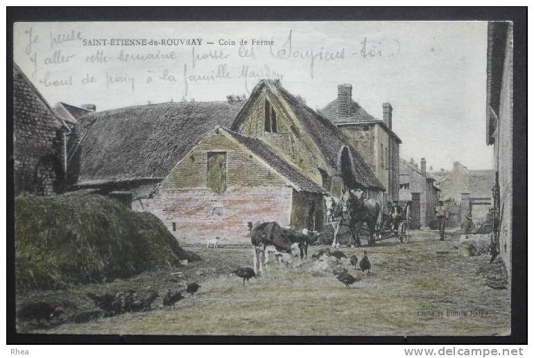 76 Saint-Étienne-du-Rouvray agriculture ferme attelage cheval    D76D  K76681K  C76575C RH059295