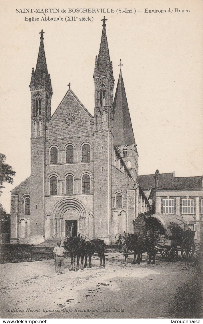 76 - SAINT MARTIN DE BOSCHERVILLE - Eglise Abbatiale (XIIe siècle)