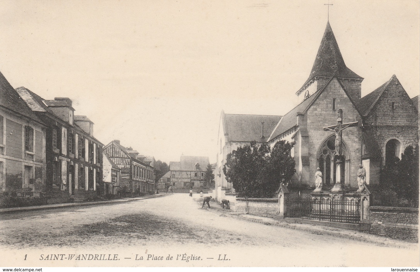 76 - SAINT WANDRILLE RANCON - La Place de l' Eglise