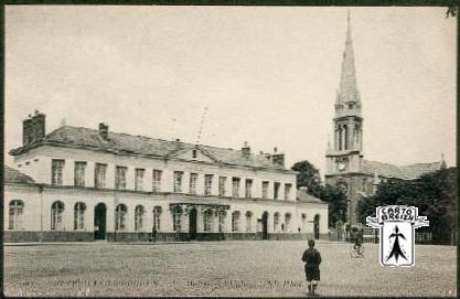 76 Sotteville-les-Rouen - 673 - SOTTEVILLE-LES-ROUEN  La Mairie et l'Eglise - cpa