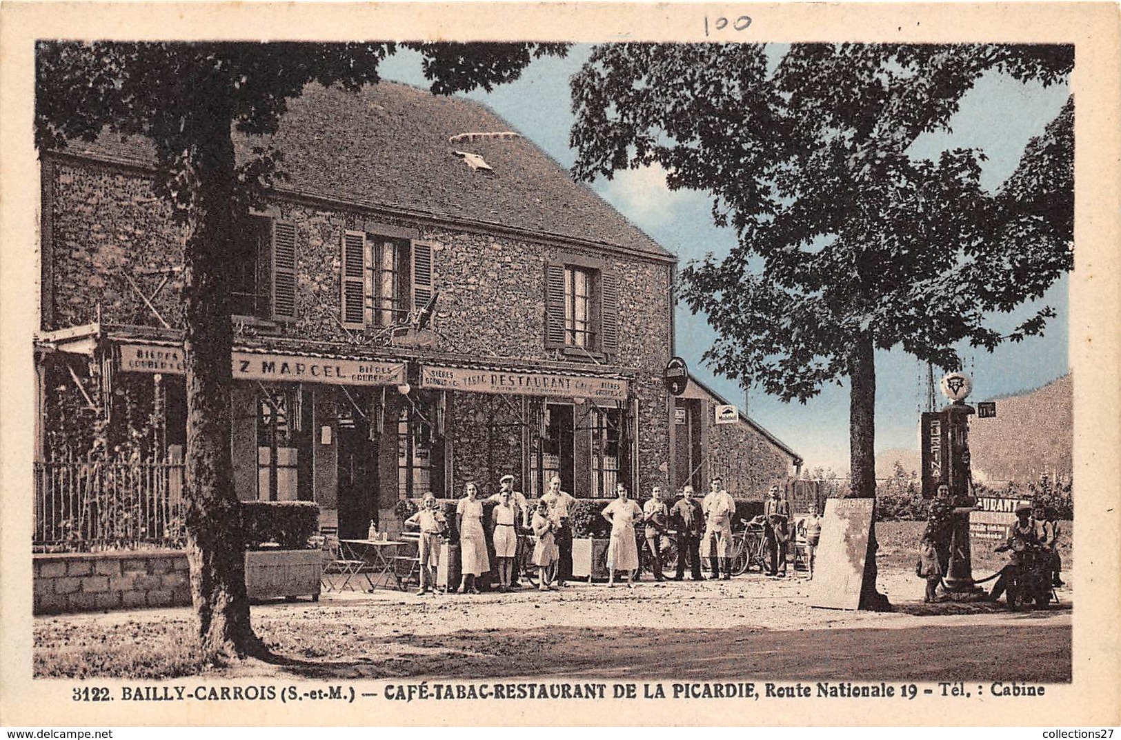 77-BAILLY-CARROIS- CAFE-TABAC-RESTAURANT DE LA PICARDIE - ROUTE NATIONALE 19