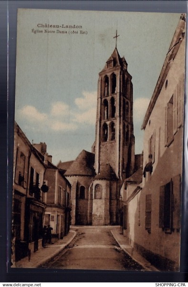 77 - Château-Landon - Eglise Notre-Dame côté Est - Non voyagé - Dos divisé